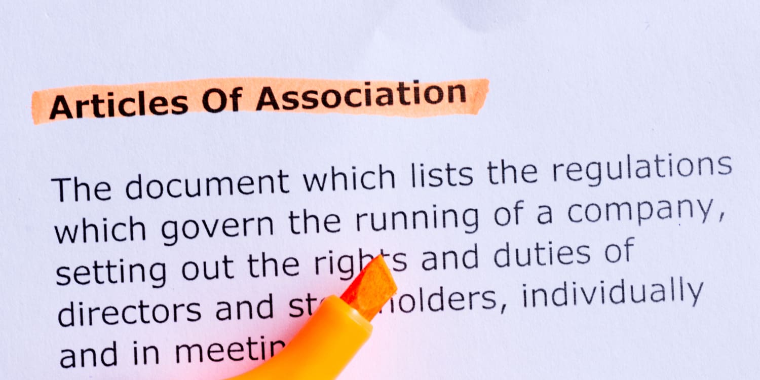 Why Are The Articles Of Association So Necessary Name New Business